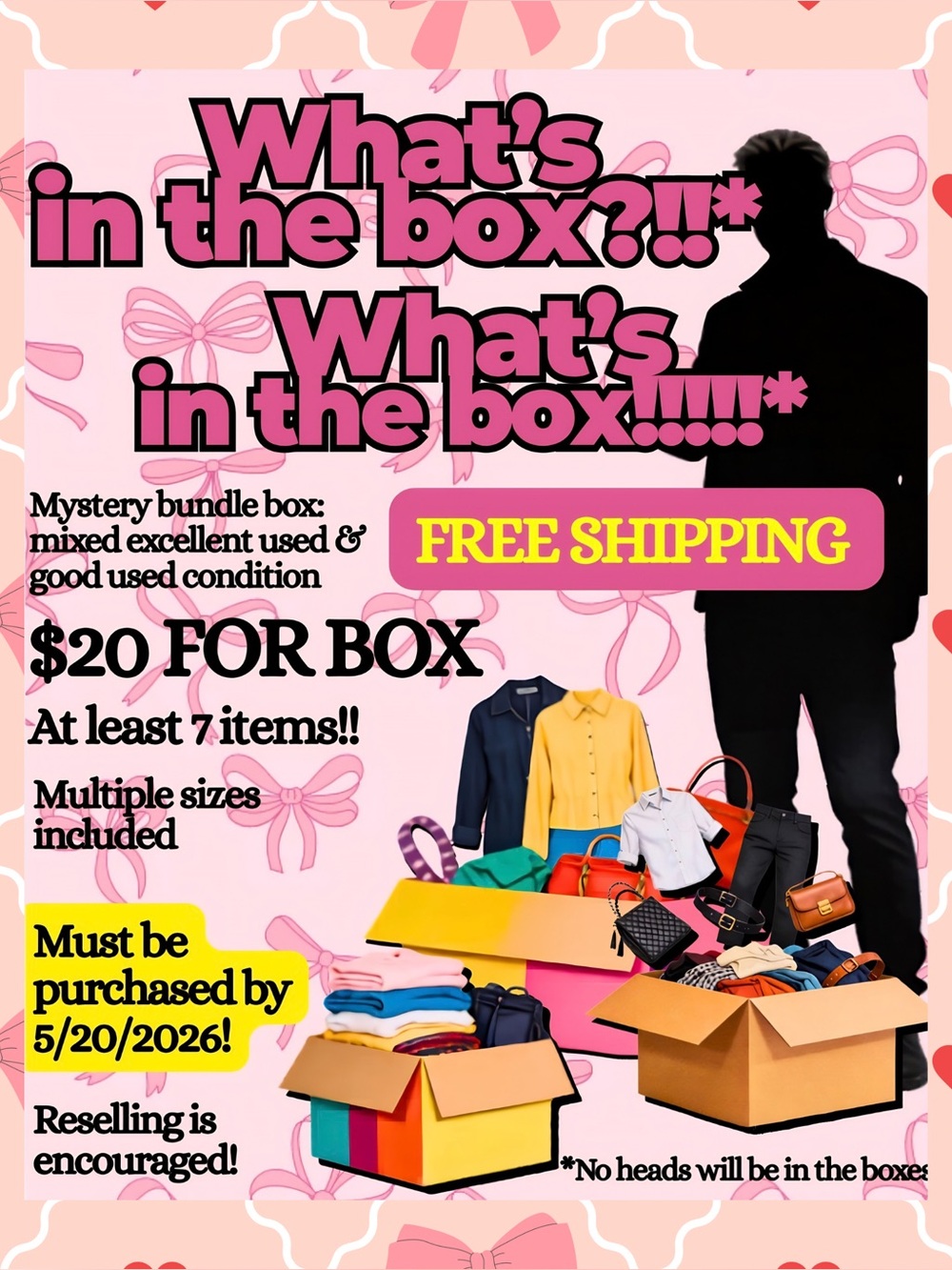 $20 for FULL Bundle Boxes, Mixed Sizes, EUC/GUC! Hurry Before They are GONE!